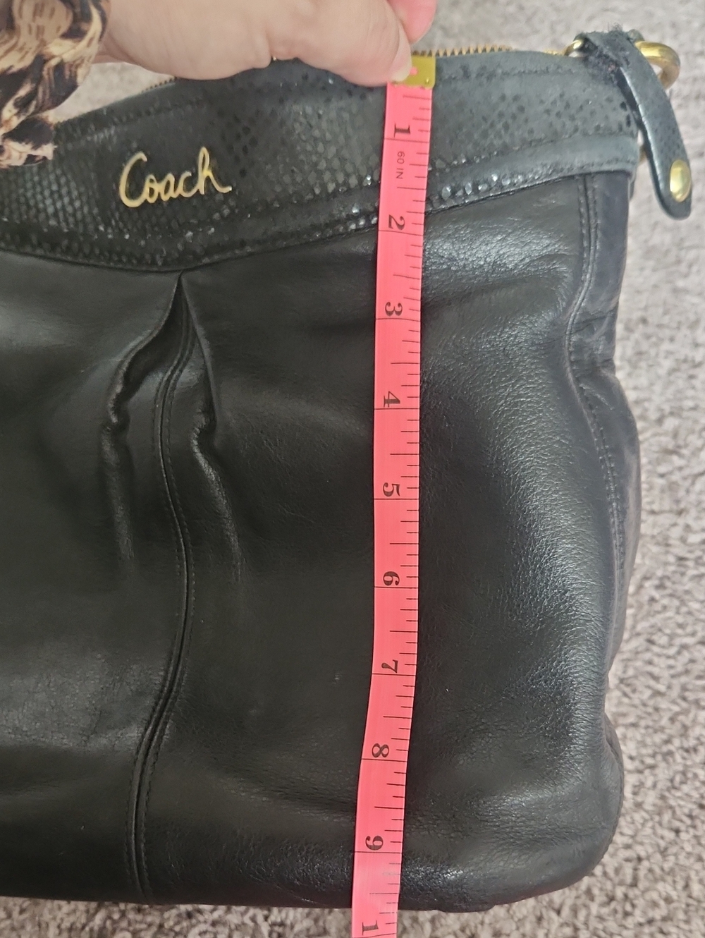 Vintage Coach Ashley Hobo Black Snake Bag - Picture 12 of 13